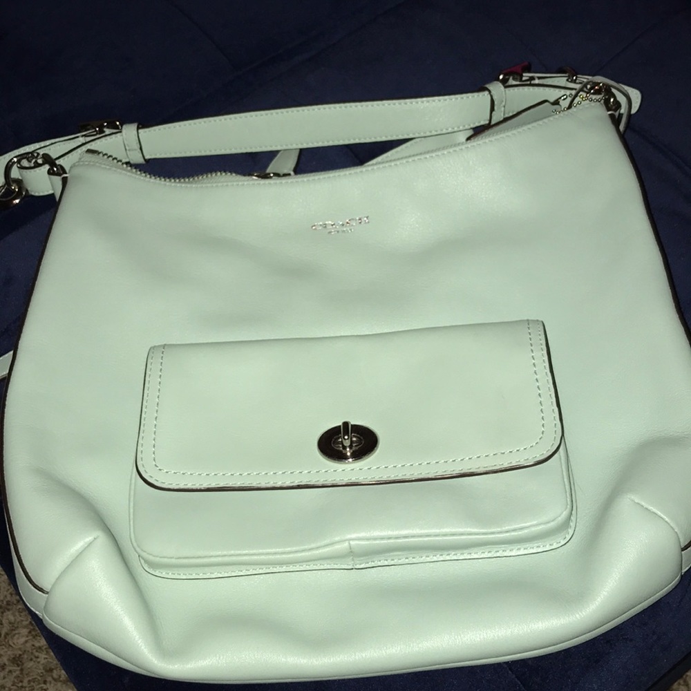 Coach Mint Green Crossbody Bag. Gem